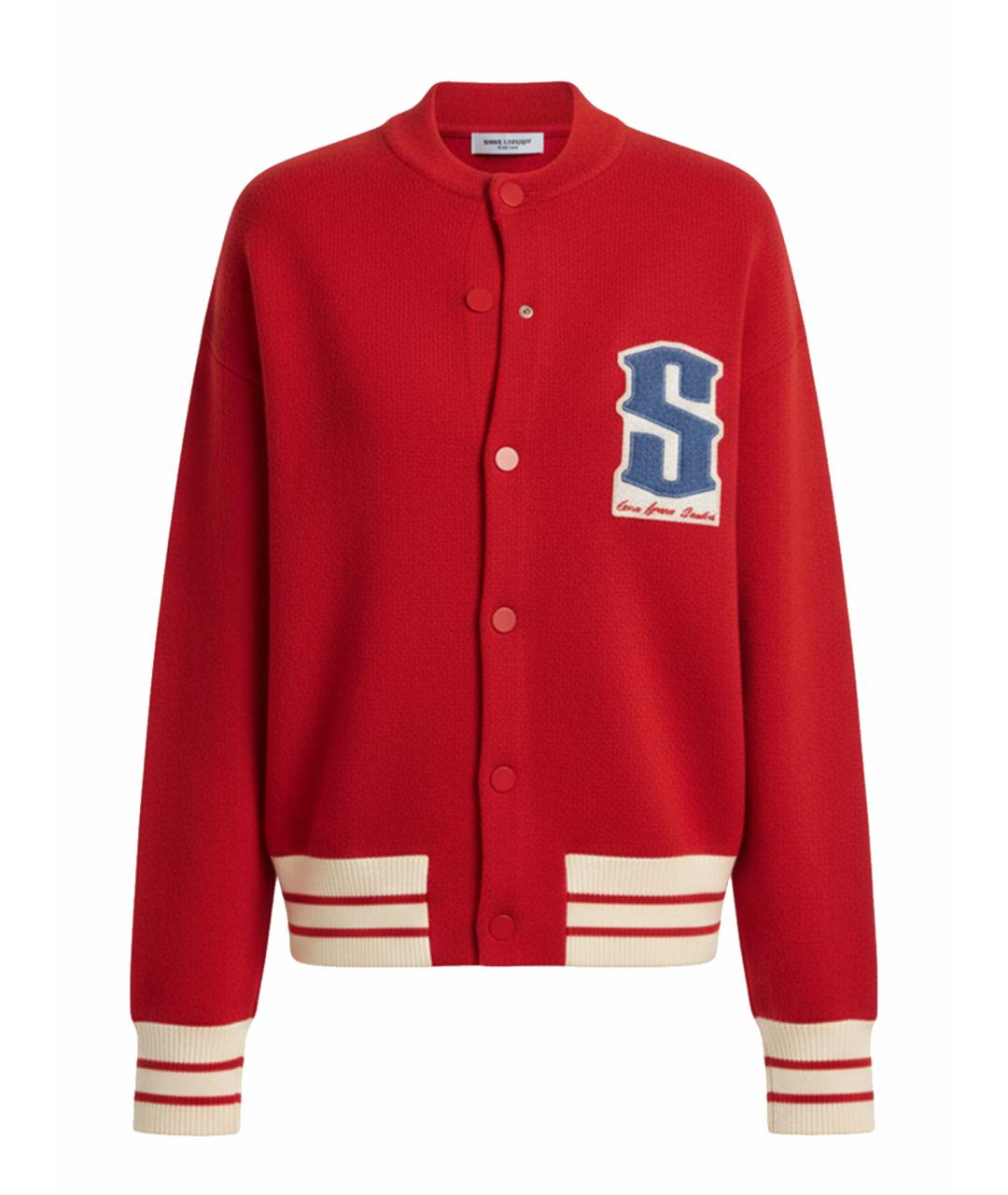 SANDRO Красный шерстяной кардиган, фото 1