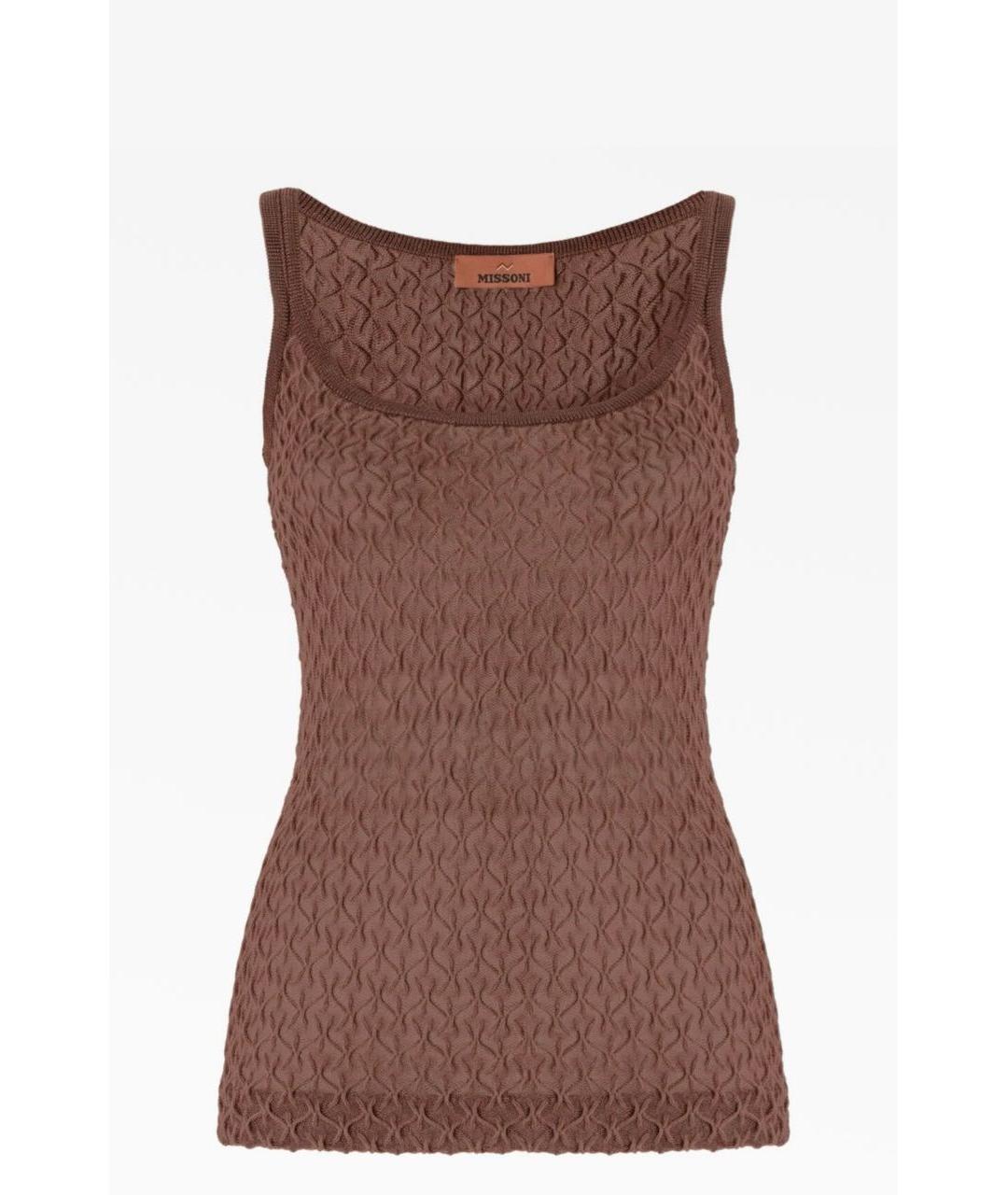 MISSONI Коричневая майка, фото 6