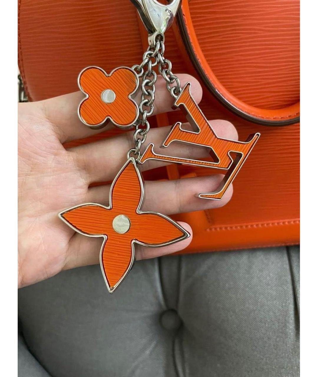 LOUIS VUITTON Оранжевая кожаная сумка с короткими ручками, фото 6