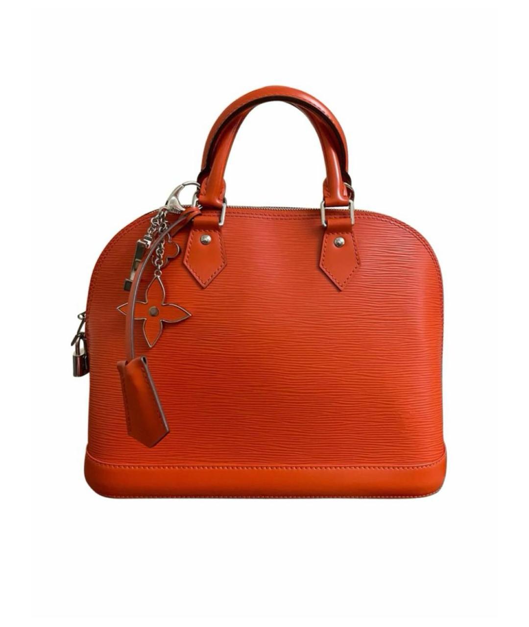 LOUIS VUITTON Оранжевая кожаная сумка с короткими ручками, фото 1