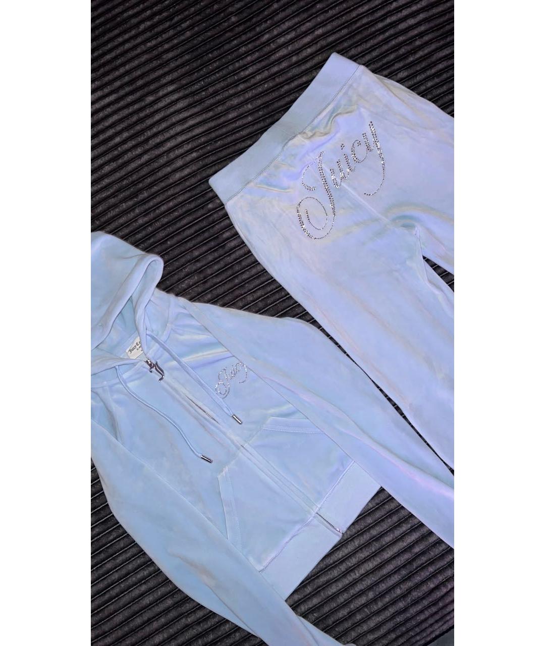 JUICY COUTURE Голубой велюровый спортивные костюмы, фото 2