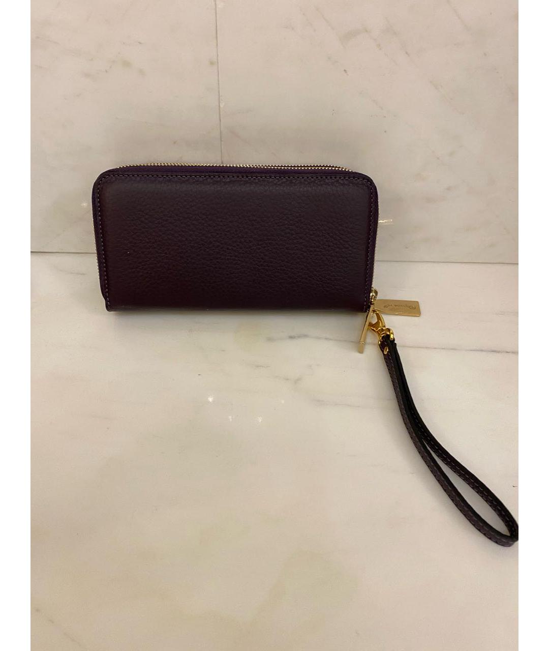 DSQUARED2 Бордовый кожаный кошелек, фото 7