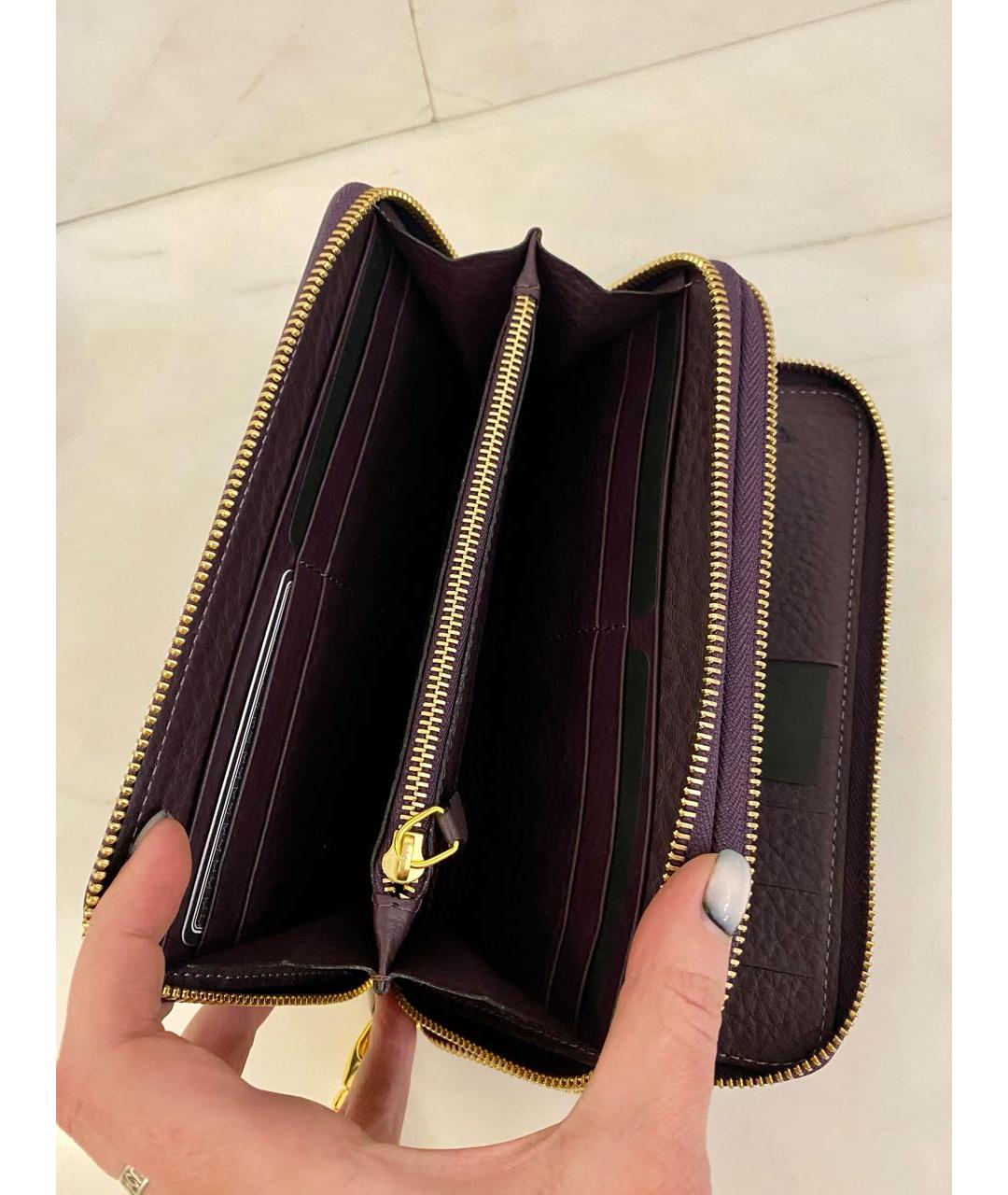 DSQUARED2 Бордовый кожаный кошелек, фото 4