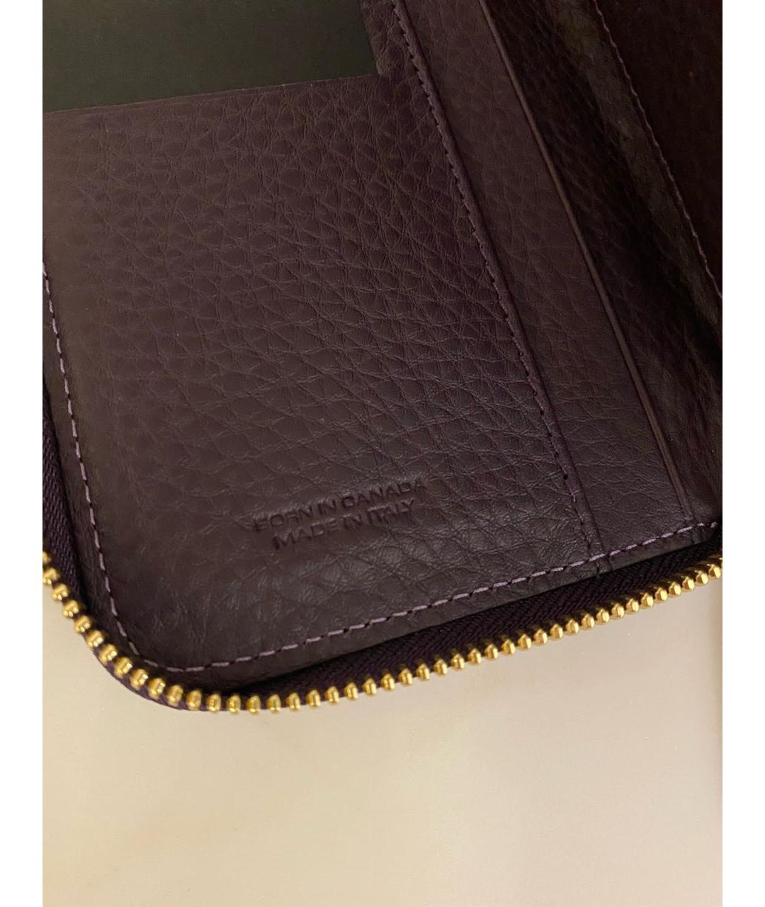 DSQUARED2 Бордовый кожаный кошелек, фото 6