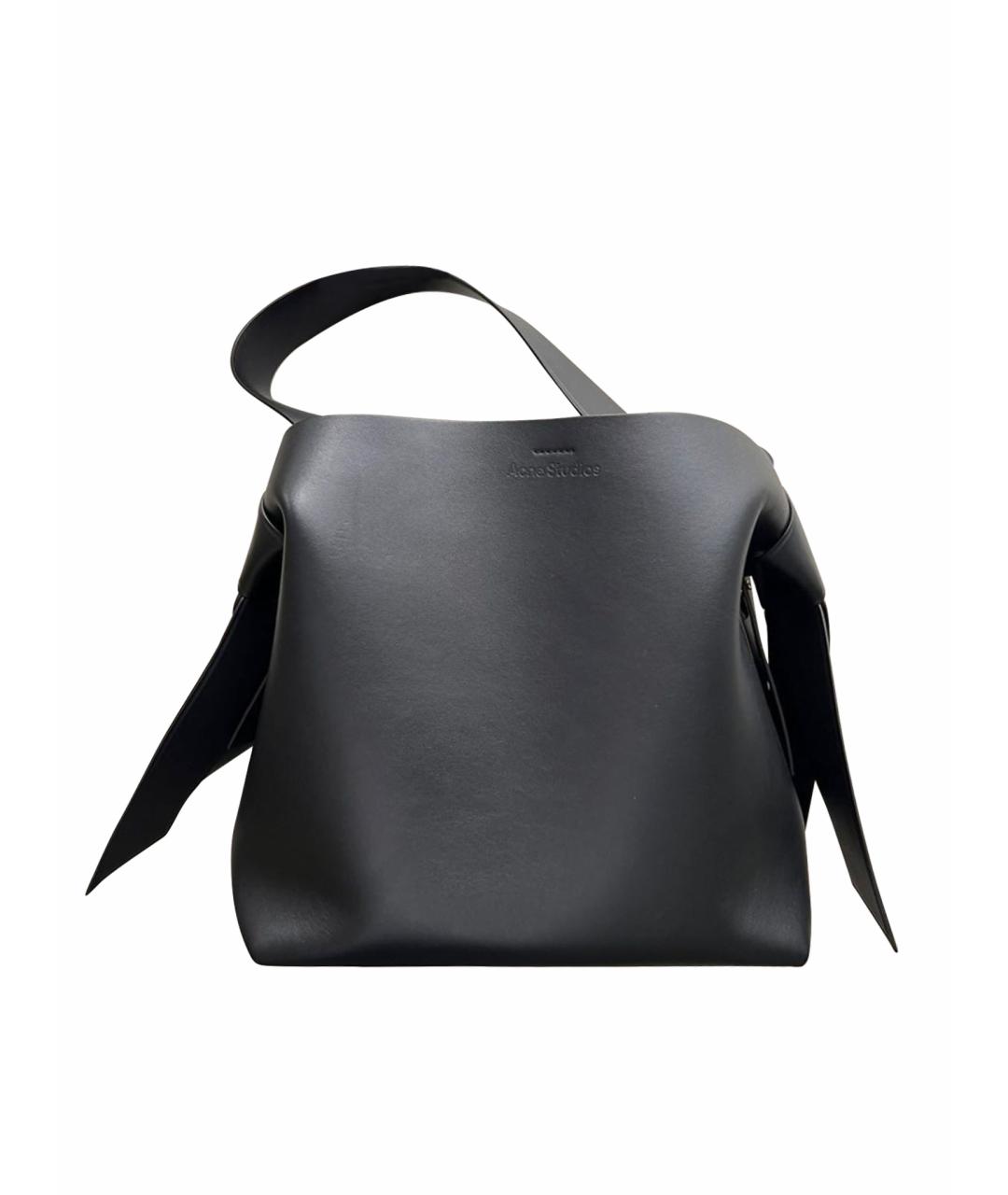 ACNE STUDIOS Черная кожаная сумка тоут, фото 1