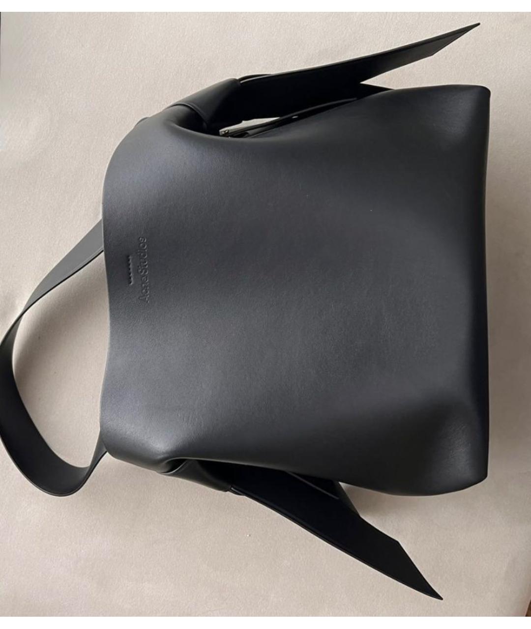 ACNE STUDIOS Черная кожаная сумка тоут, фото 5