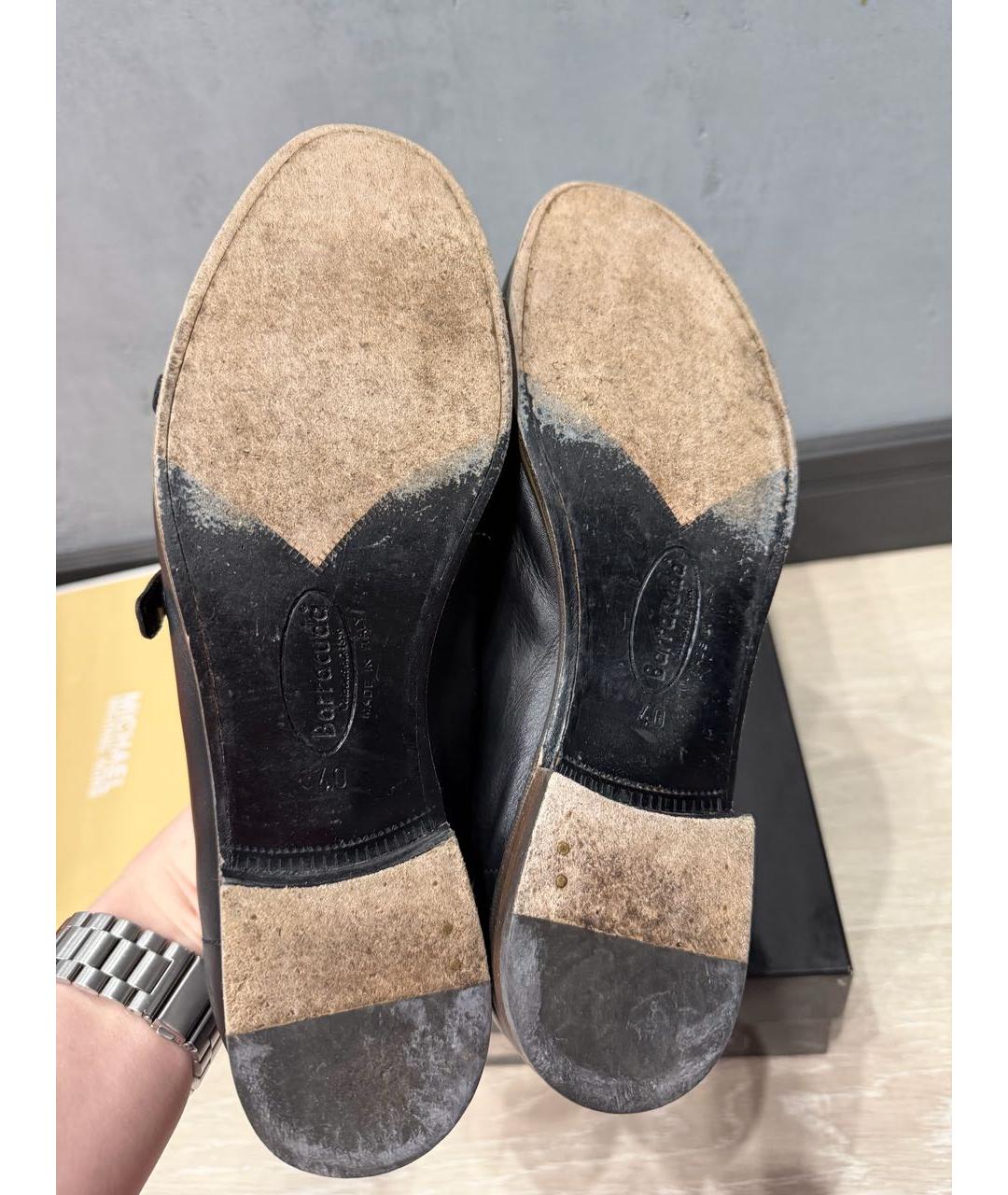 BARRACUDA Черные кожаные лоферы, фото 5
