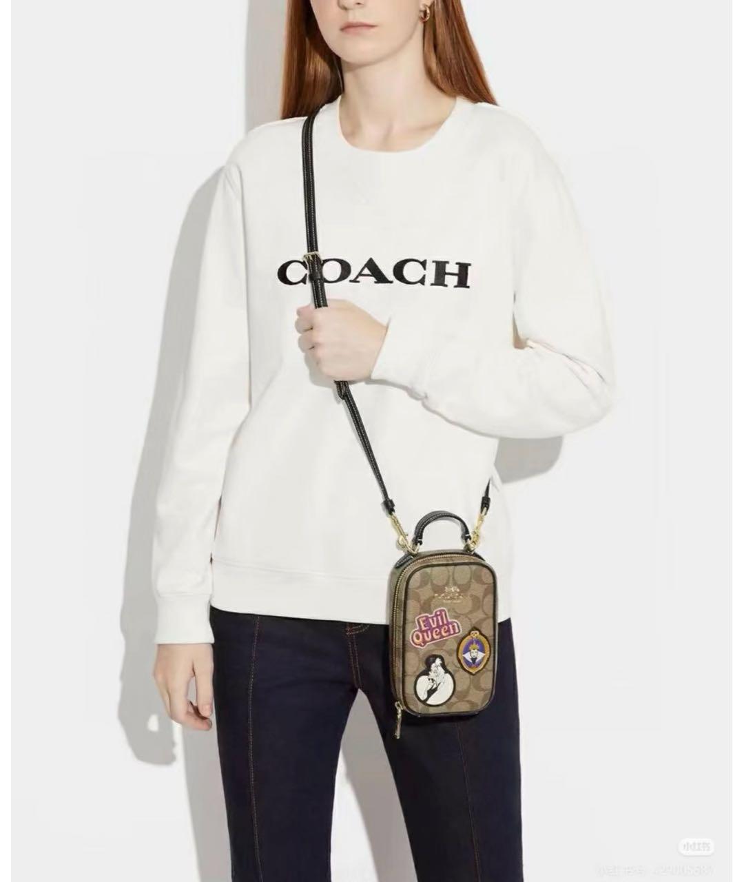 COACH Бежевая сумка через плечо, фото 3