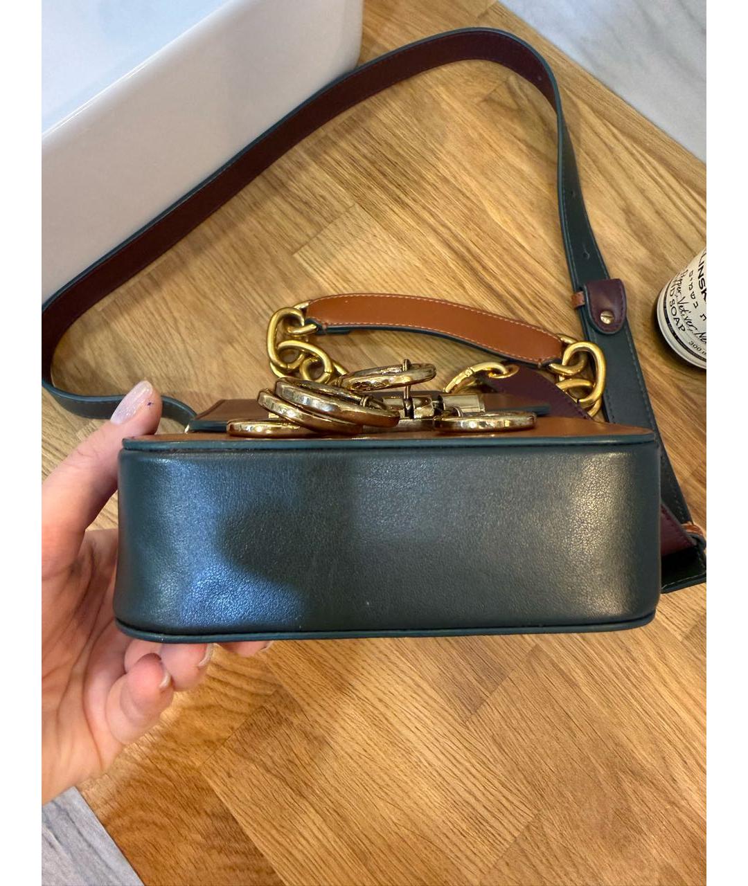 DSQUARED2 Коричневая кожаная сумка через плечо, фото 2