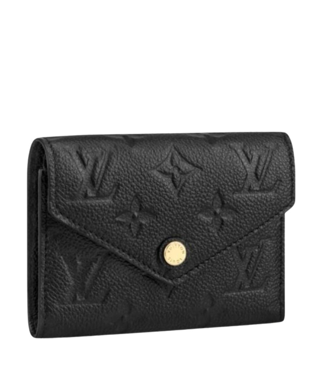 LOUIS VUITTON Черный кожаный кошелек, фото 1