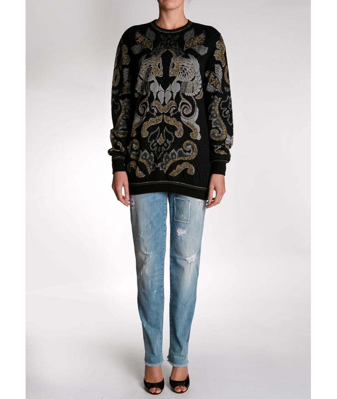 ERMANNO SCERVINO Голубые хлопко-эластановые прямые джинсы, фото 4