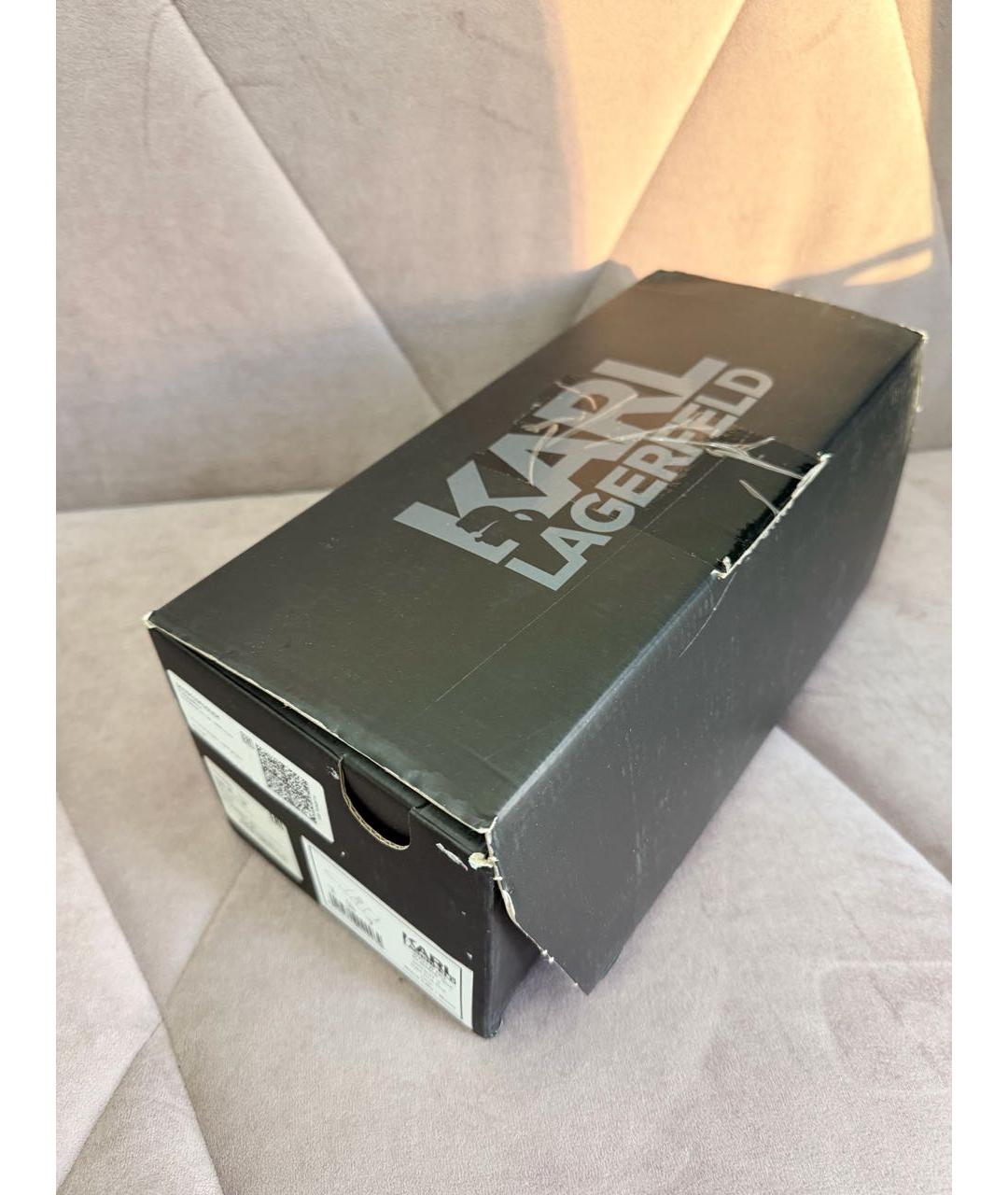 KARL LAGERFELD Черные кожаные мюли, фото 6