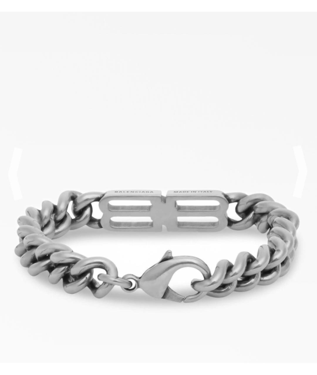 BALENCIAGA Серебрянный металлический браслет, фото 2