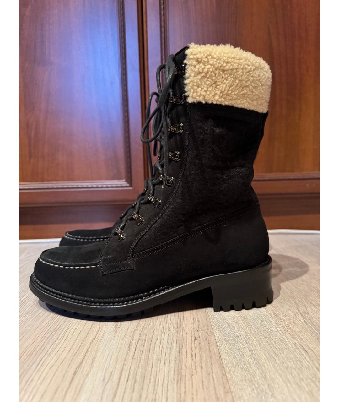 CHANEL Черные замшевые ботинки, фото 3