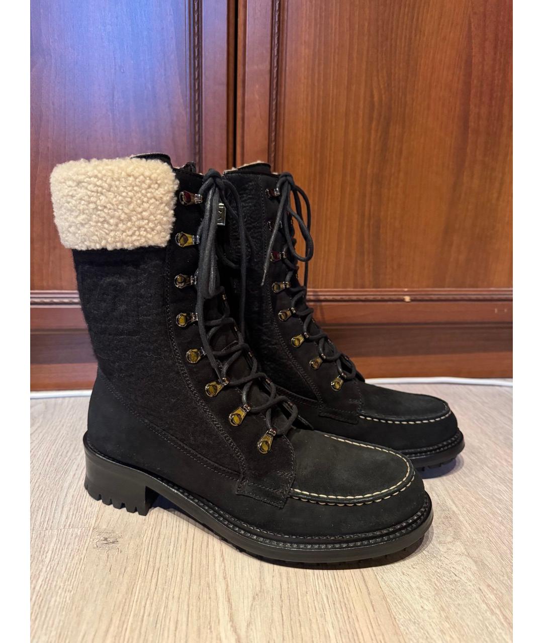 CHANEL Черные замшевые ботинки, фото 8