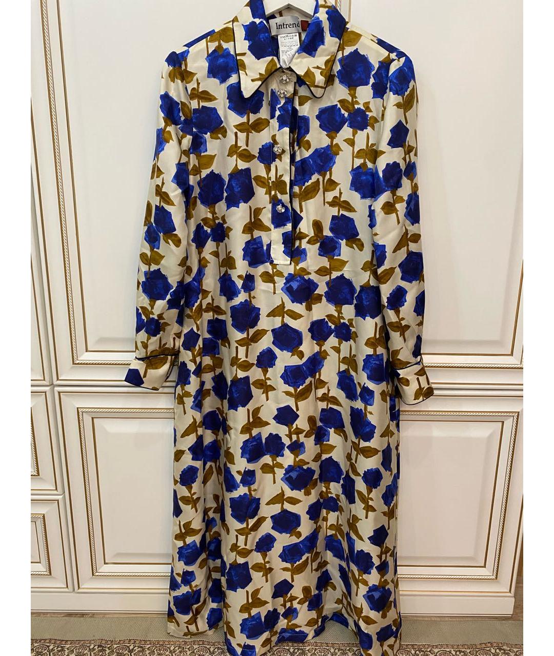 MAX MARA STUDIO Бежевое шелковое повседневное платье, фото 7