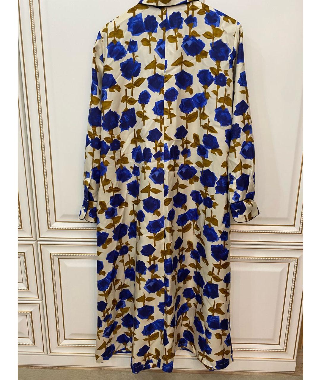 MAX MARA STUDIO Бежевое шелковое повседневное платье, фото 2