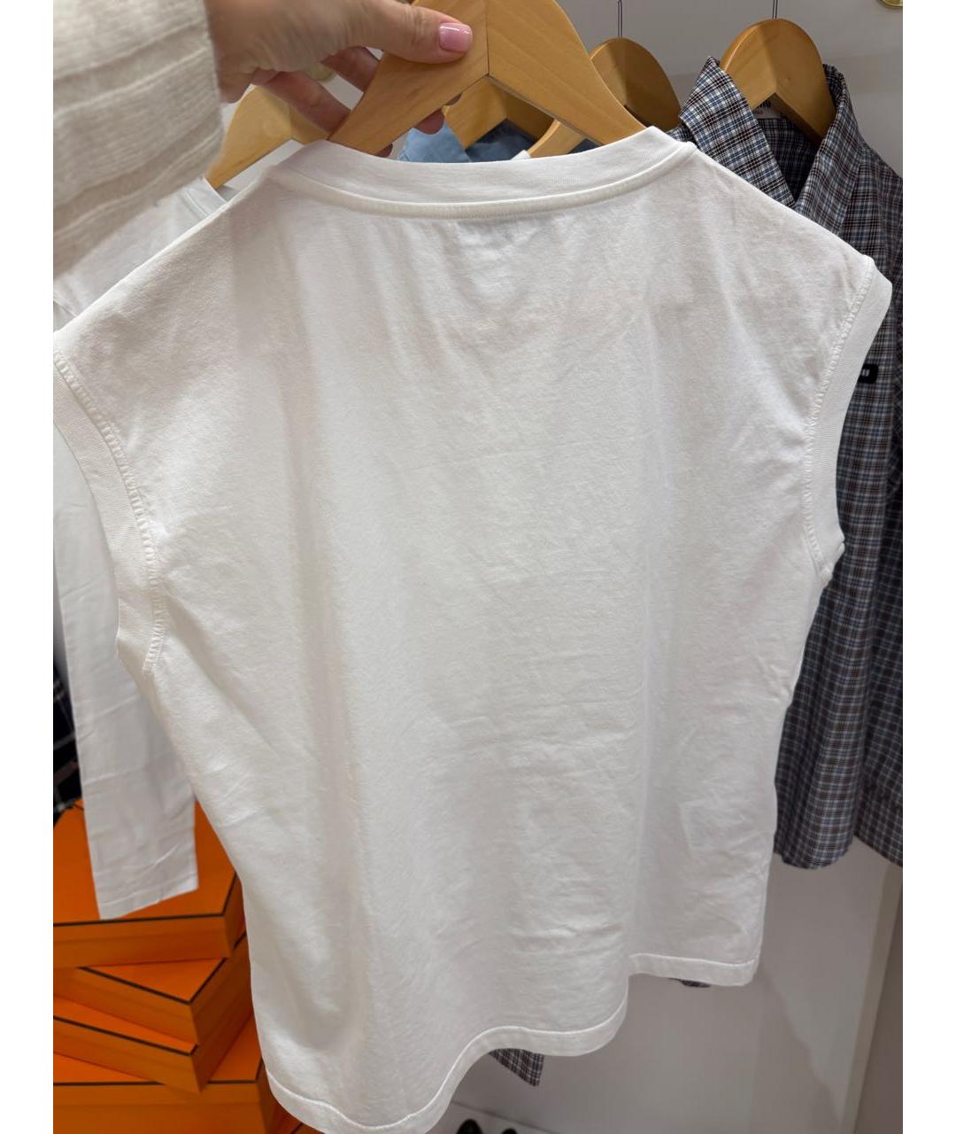 MIU MIU Белая хлопковая майка, фото 2