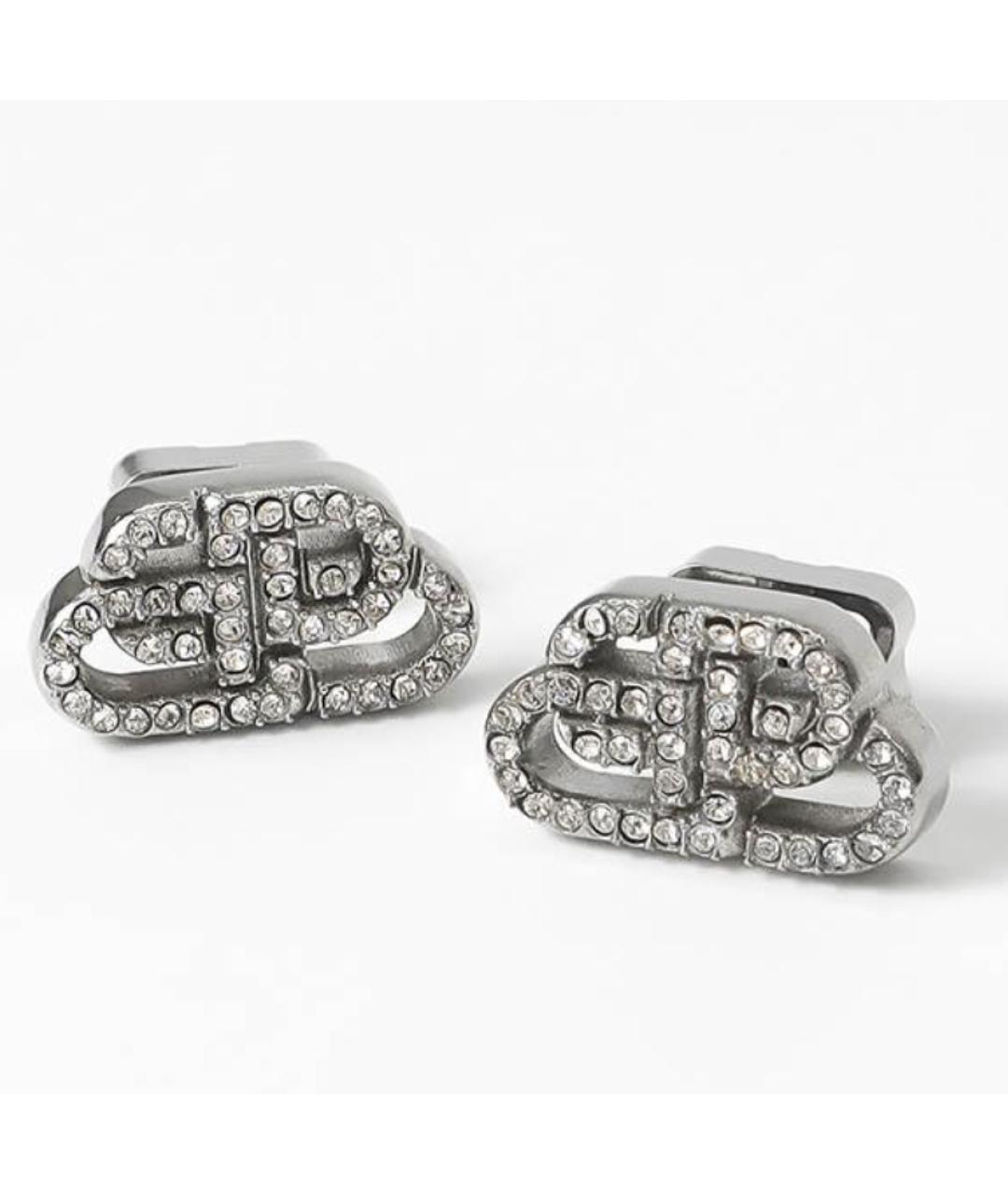 BALENCIAGA Серебряные металлические серьги, фото 2