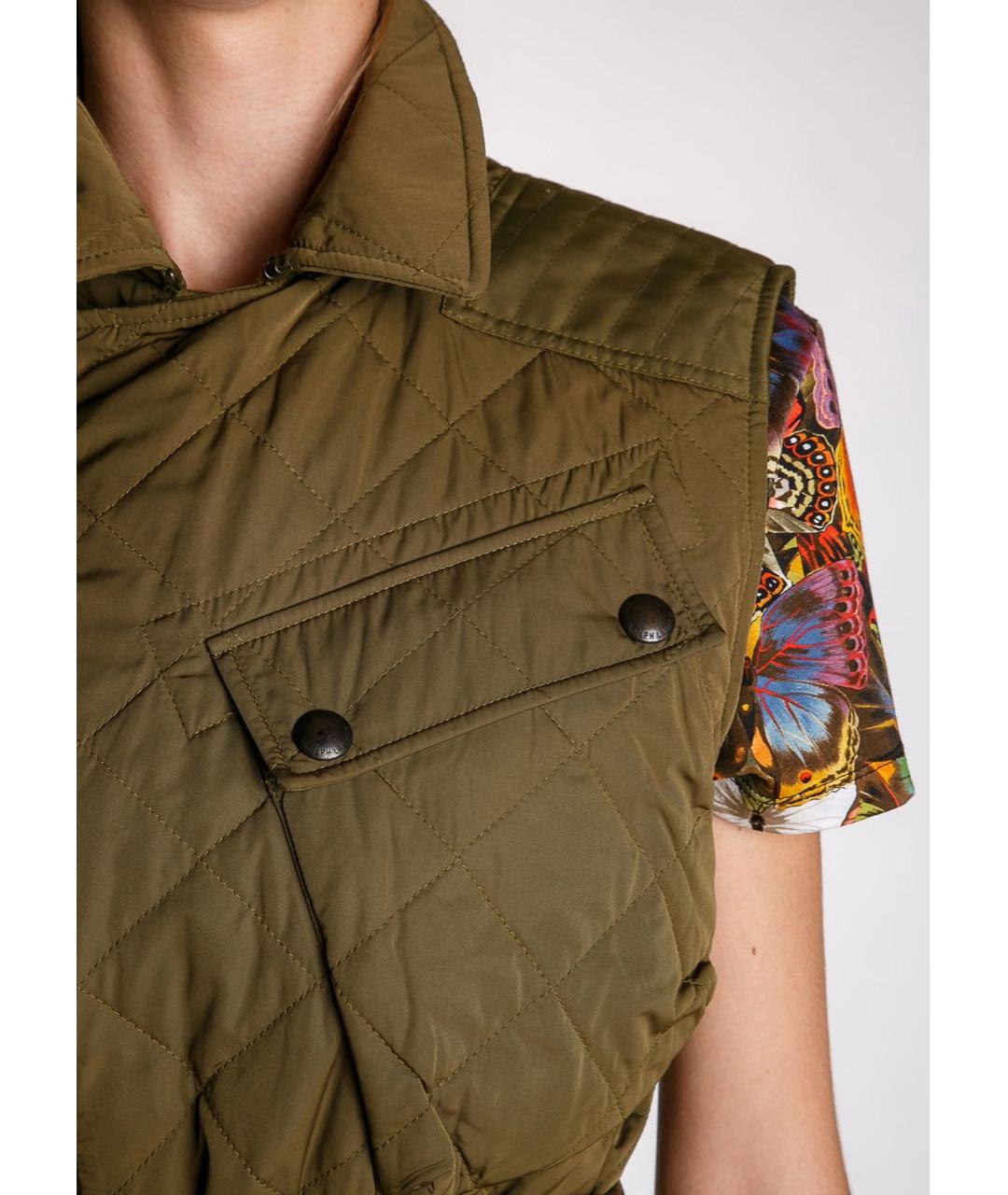 RALPH LAUREN Хаки полиэстеровый жилет, фото 4