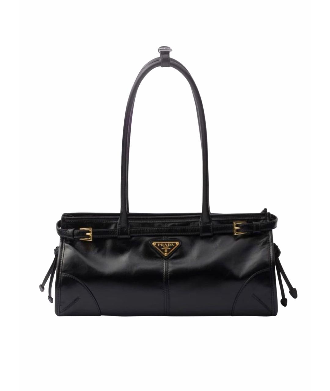 PRADA Черная кожаная сумка на плечо, фото 1