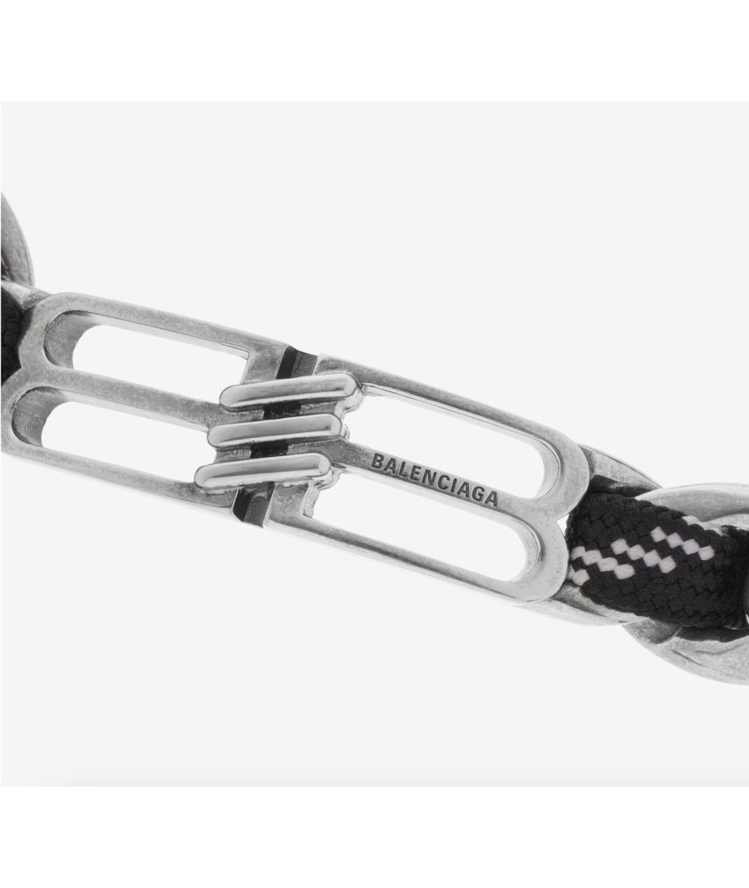 BALENCIAGA Серебрянный металлический браслет, фото 2