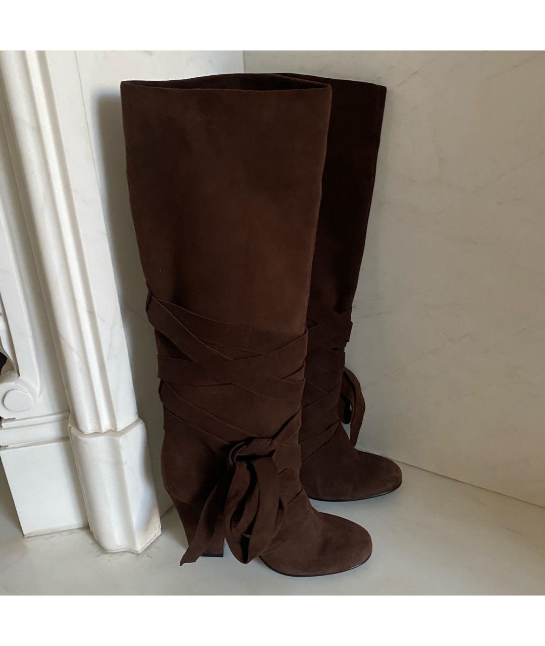 MARC JACOBS Коричневые замшевые сапоги, фото 3
