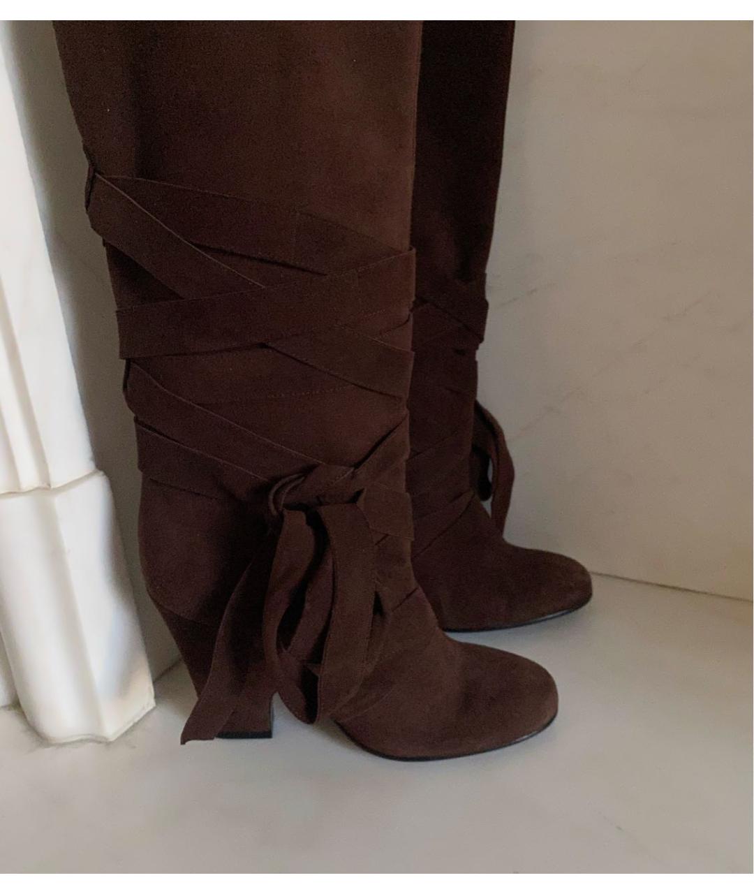 MARC JACOBS Коричневые замшевые сапоги, фото 5