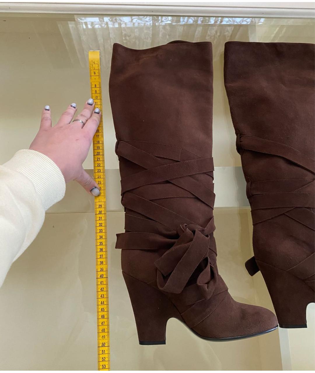 MARC JACOBS Коричневые замшевые сапоги, фото 9