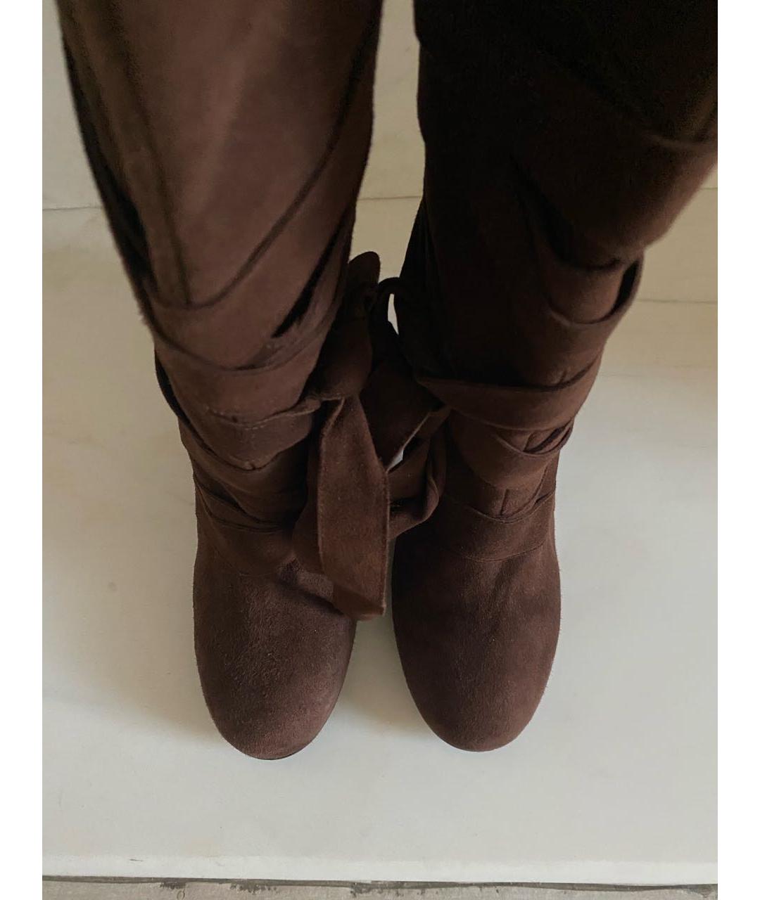 MARC JACOBS Коричневые замшевые сапоги, фото 6