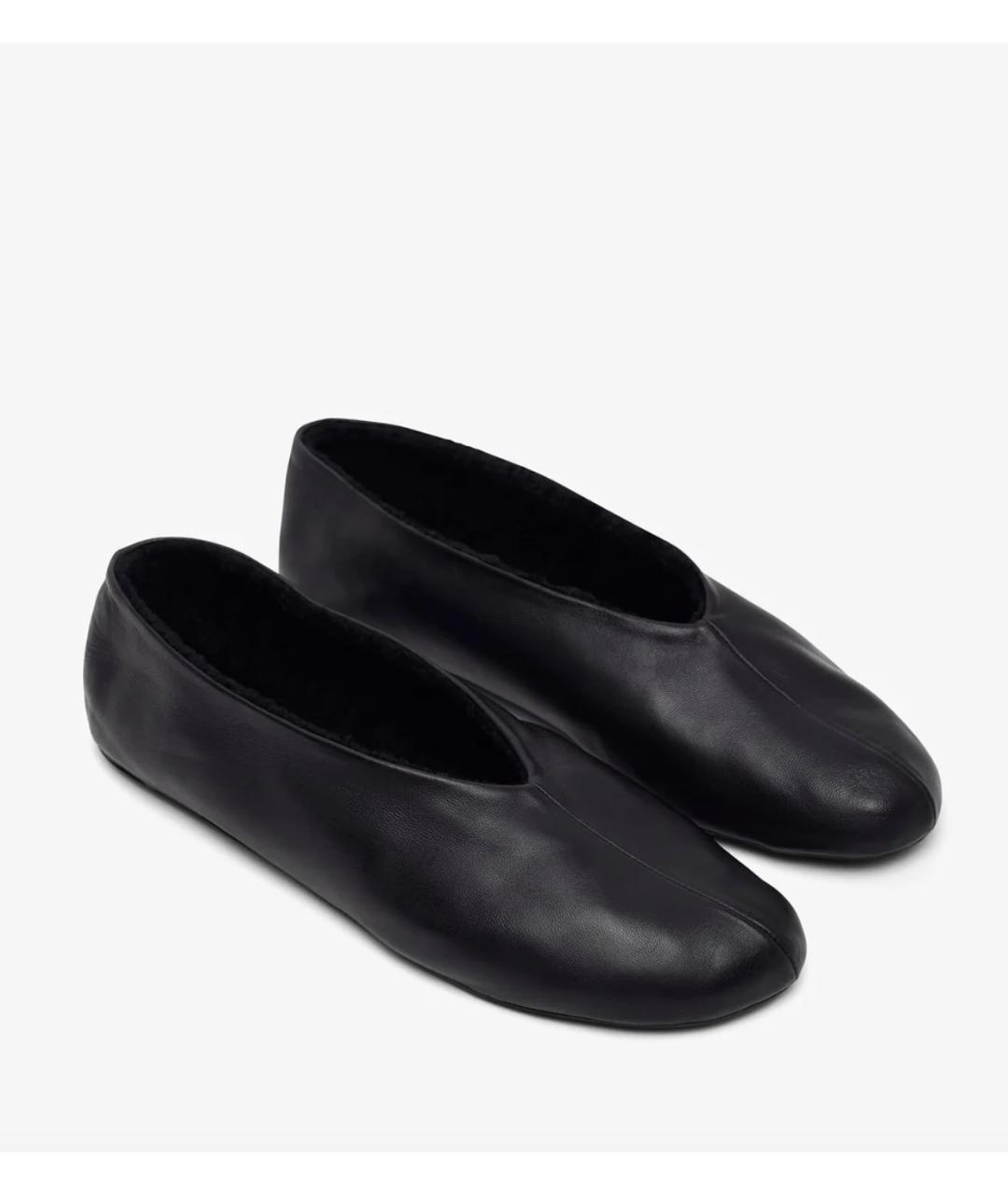 THE ROW Черные кожаные балетки, фото 2