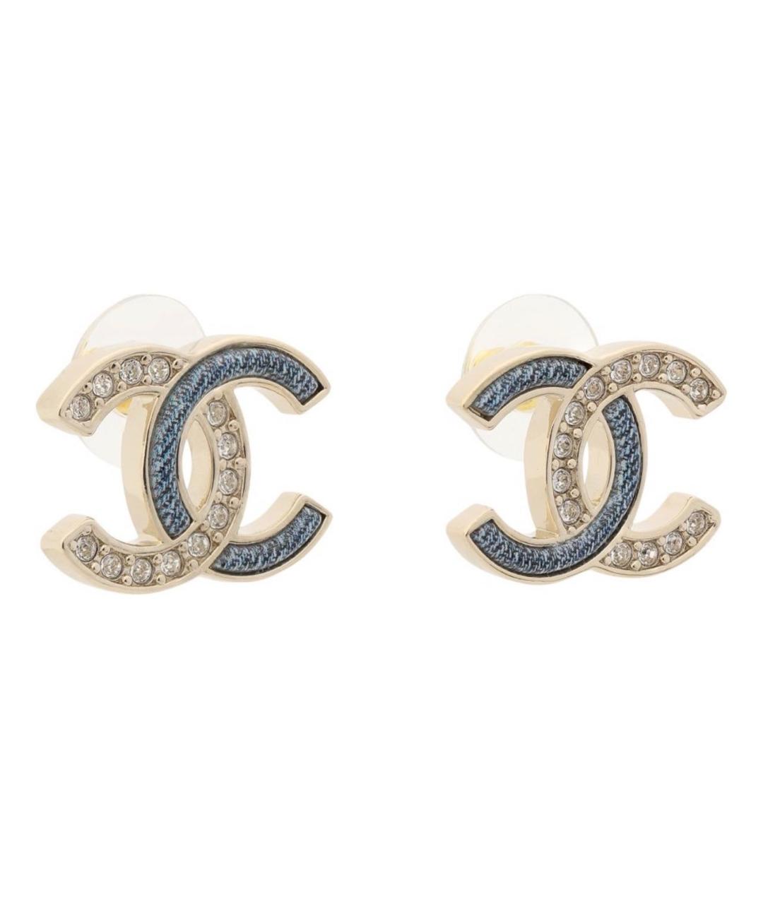 CHANEL Золотые металлические серьги, фото 4