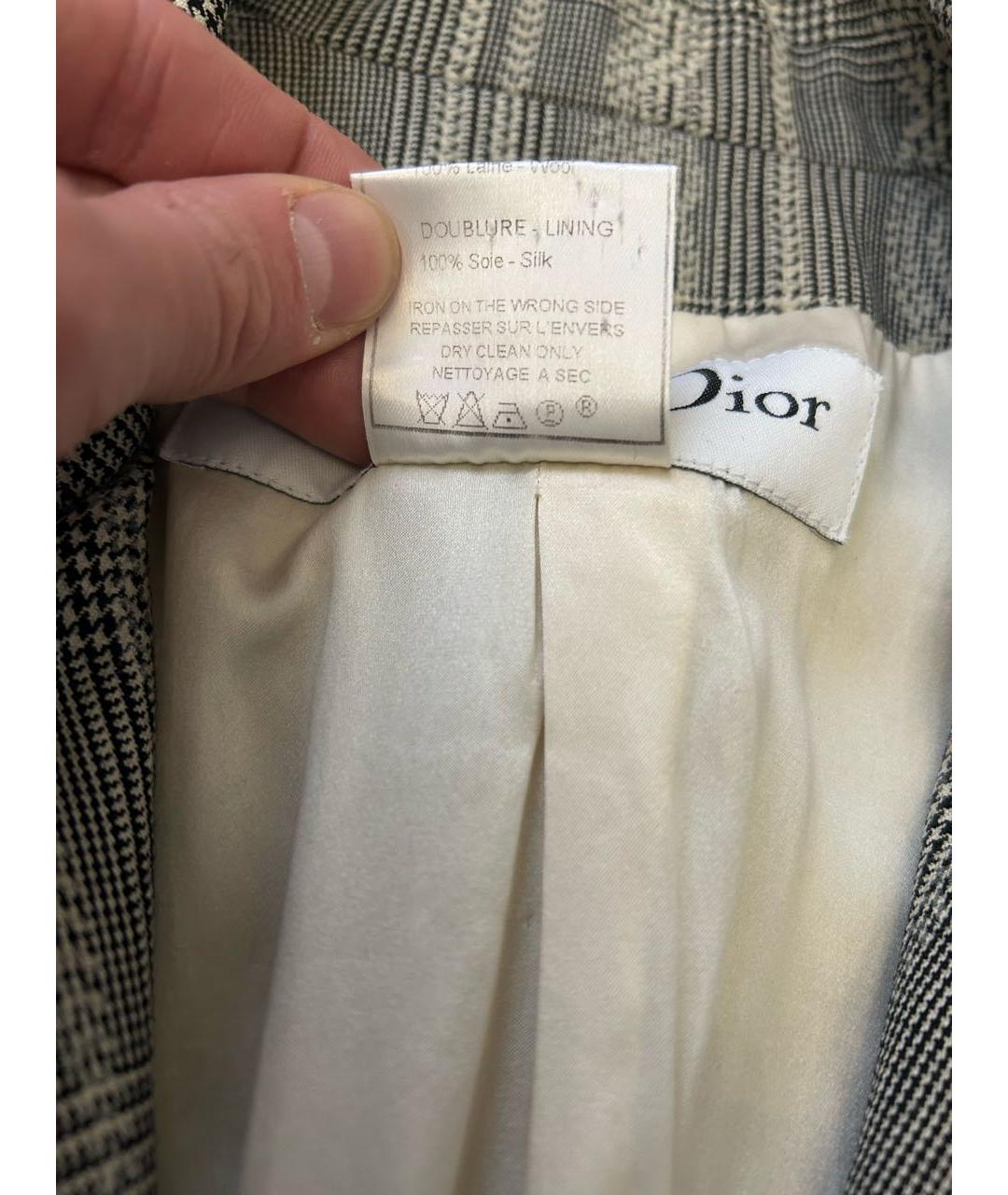CHRISTIAN DIOR Серый шелковый жакет/пиджак, фото 6
