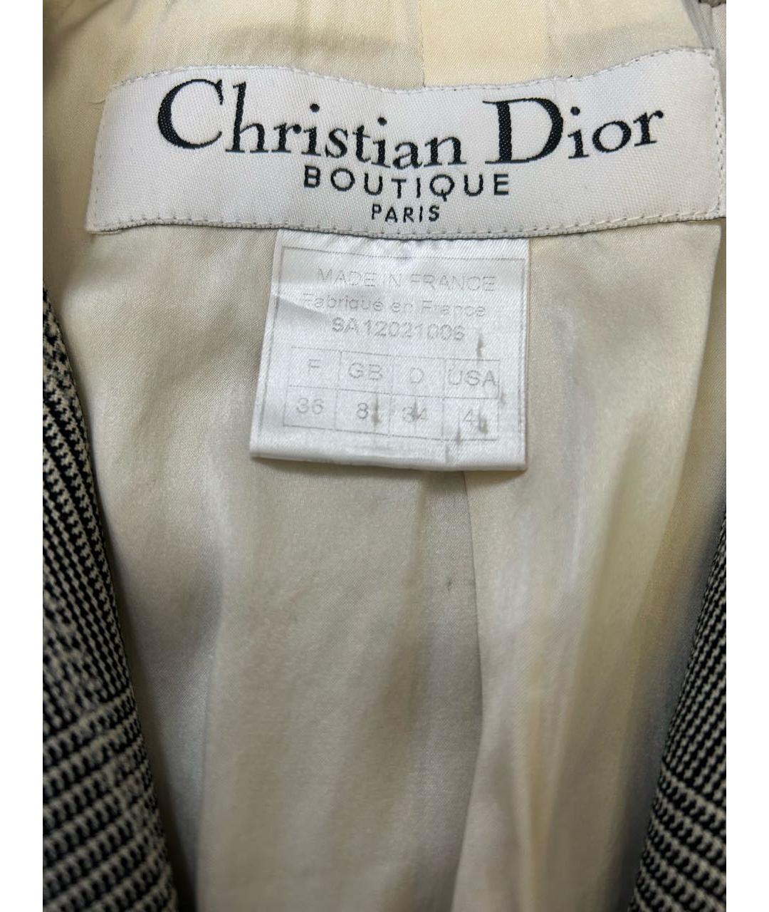 CHRISTIAN DIOR Серый шелковый жакет/пиджак, фото 5