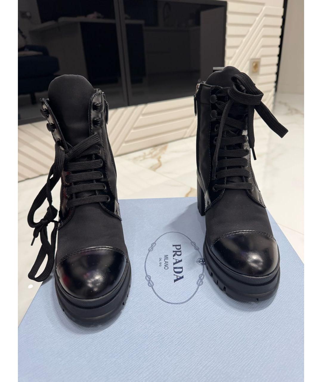 PRADA Черные неопреновые ботинки, фото 2