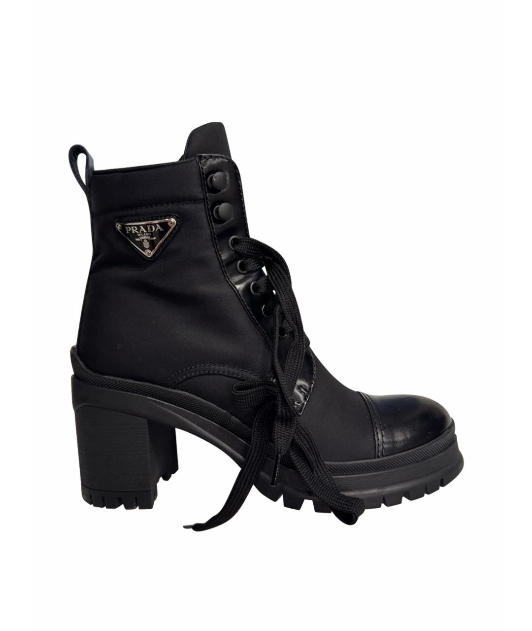 PRADA Черные неопреновые ботинки, фото 1