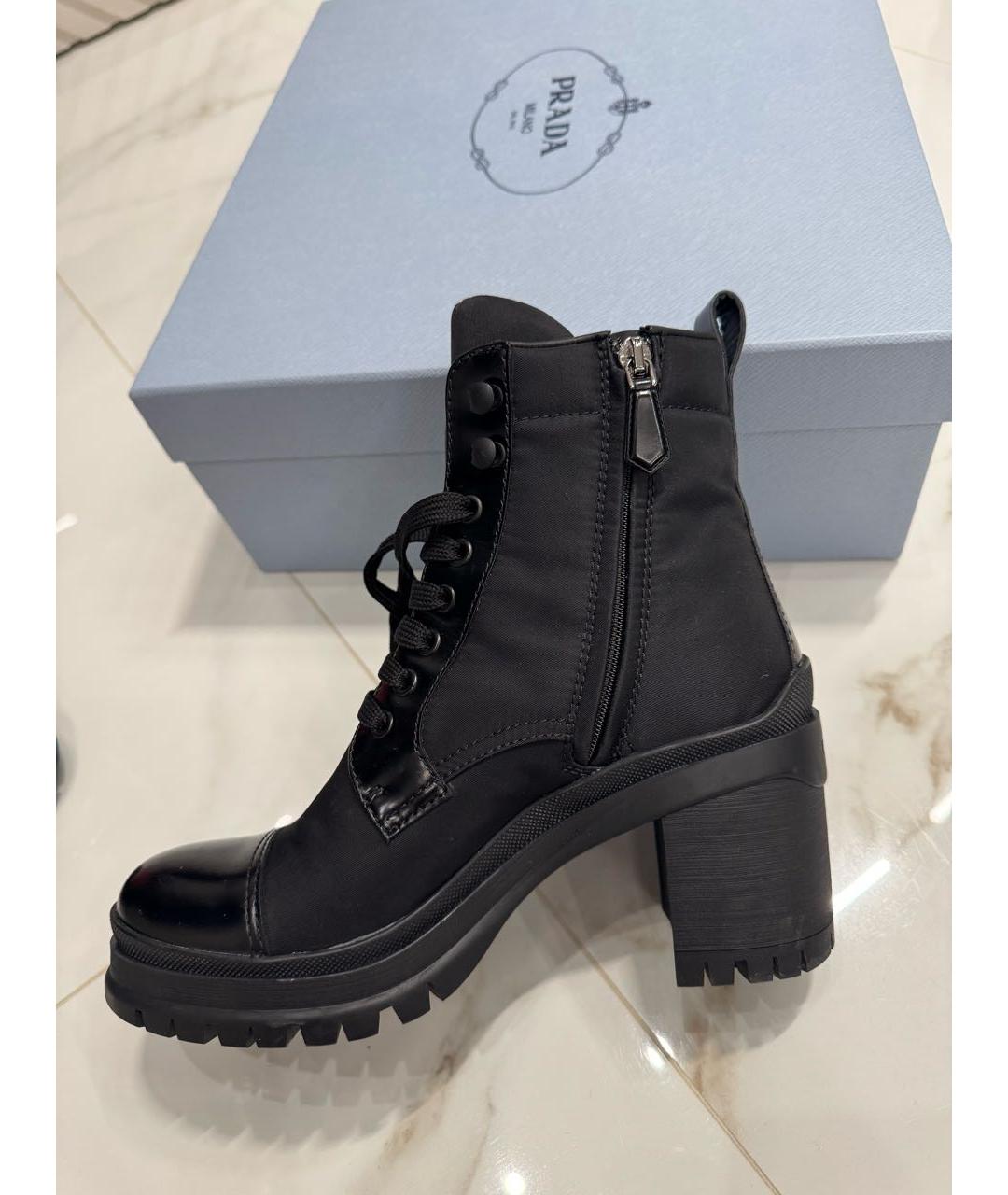PRADA Черные неопреновые ботинки, фото 8