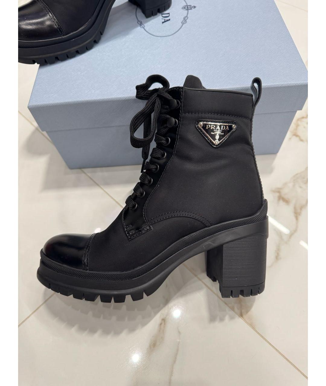 PRADA Черные неопреновые ботинки, фото 7