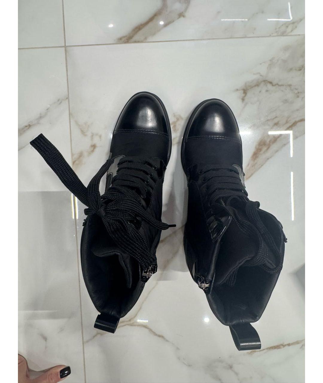 PRADA Черные неопреновые ботинки, фото 3