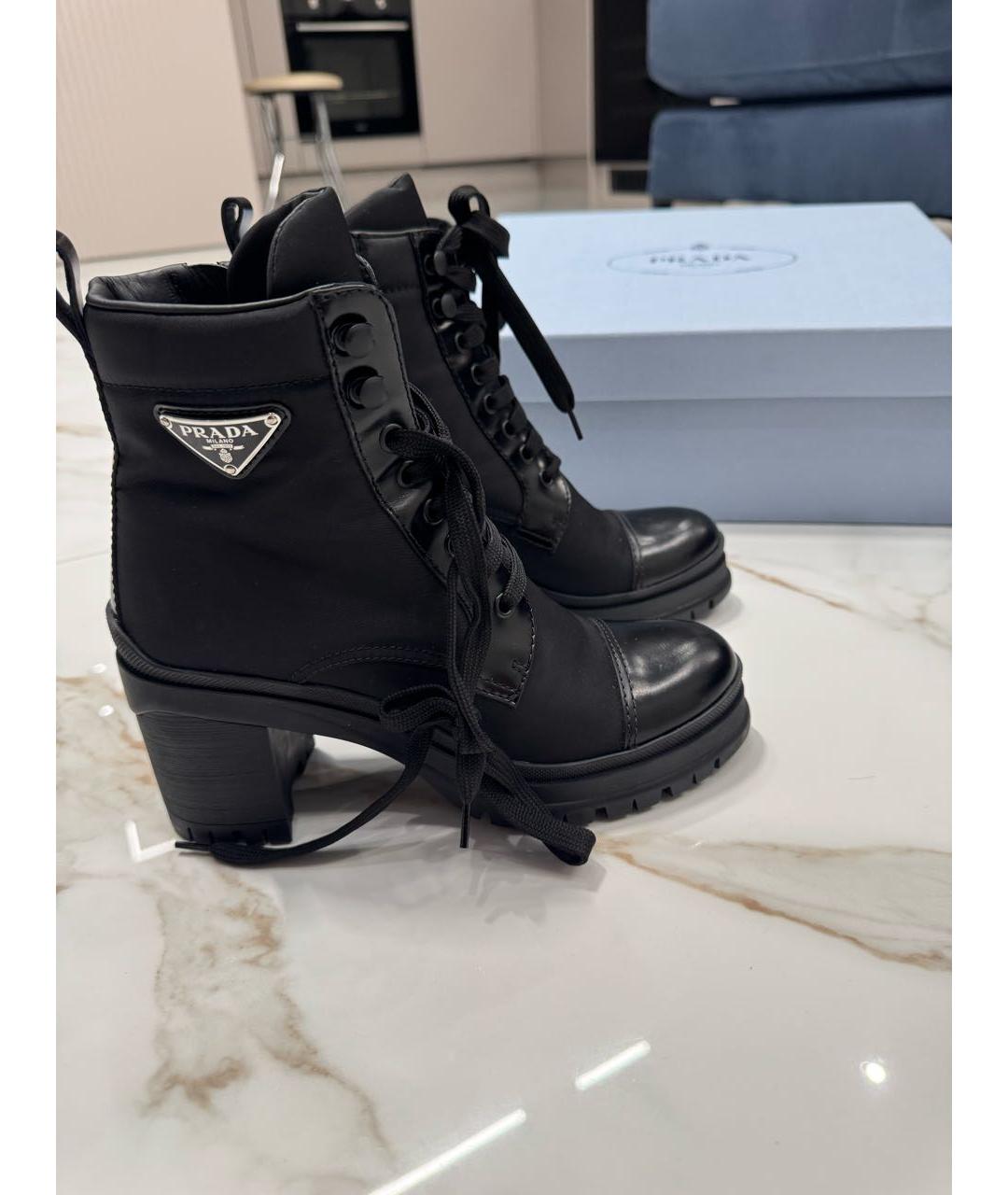 PRADA Черные неопреновые ботинки, фото 6