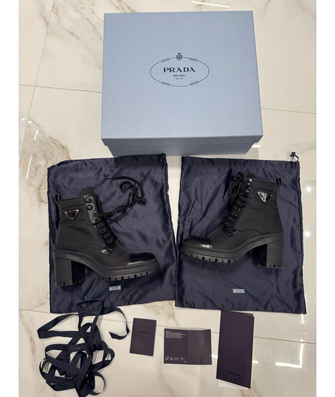 PRADA Черные неопреновые ботинки, фото 5