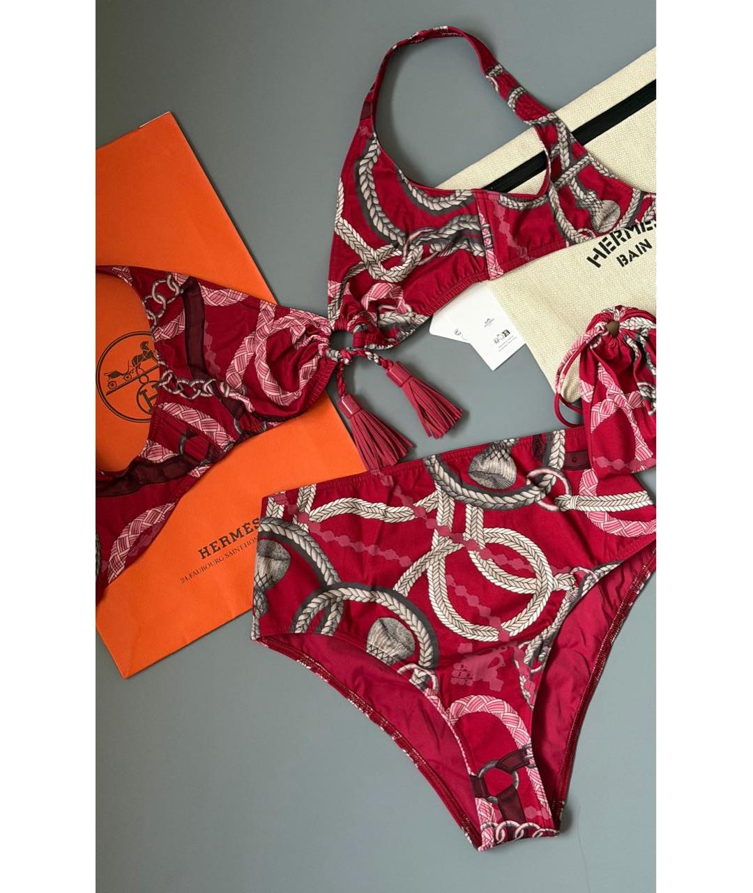 HERMES Розовый полиамидовый купальник, фото 4