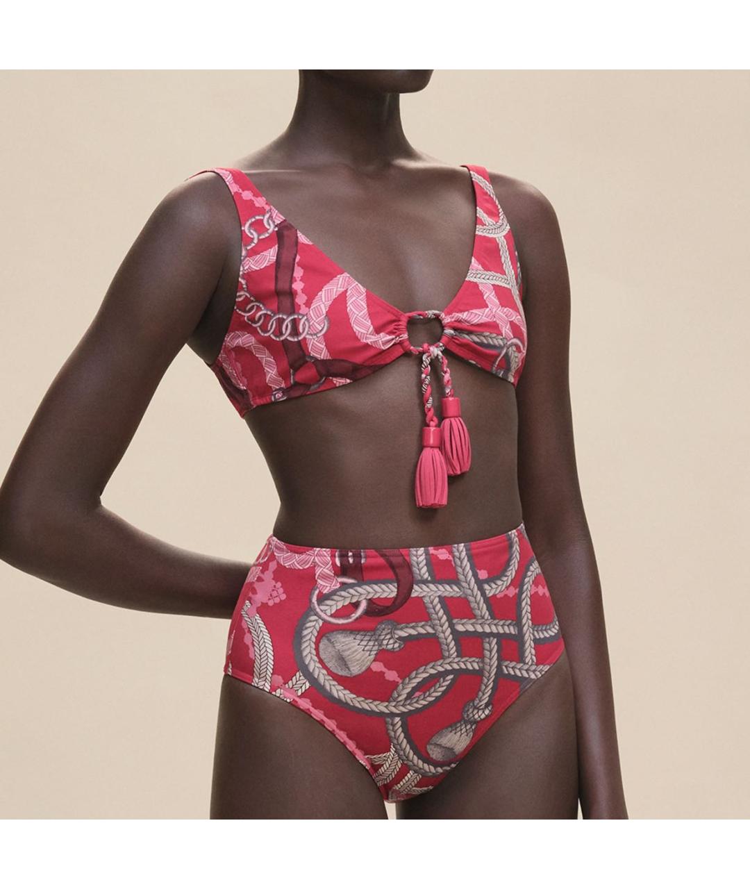 HERMES Розовый полиамидовый купальник, фото 2