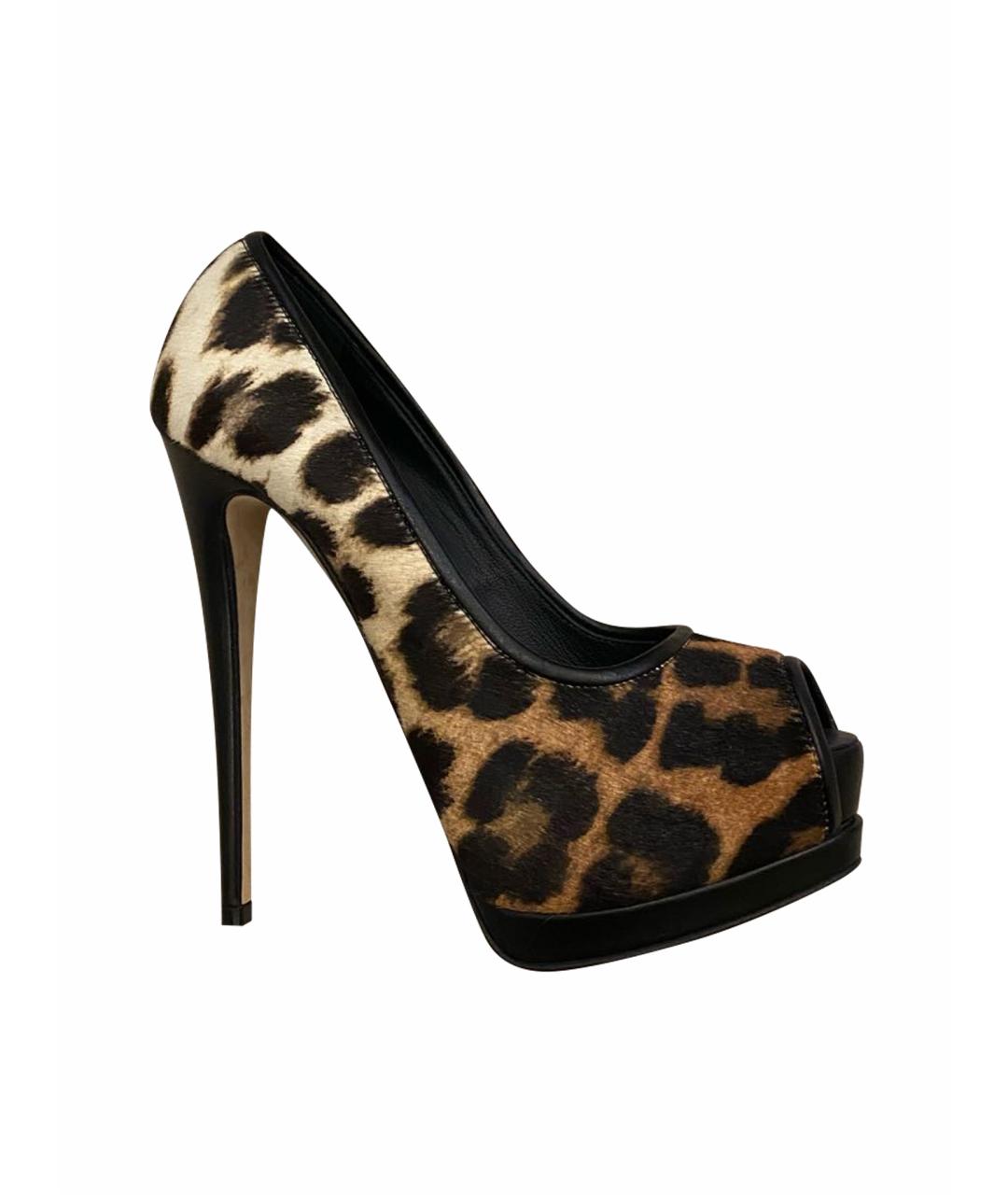 GIUSEPPE ZANOTTI DESIGN Коричневые кожаные туфли, фото 1