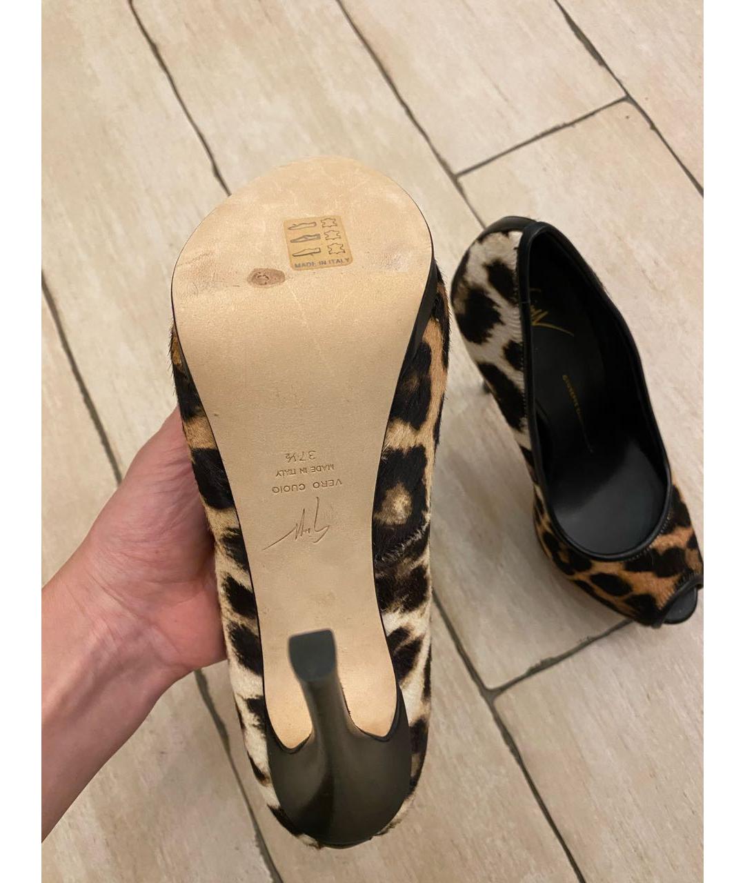 GIUSEPPE ZANOTTI DESIGN Коричневые кожаные туфли, фото 8