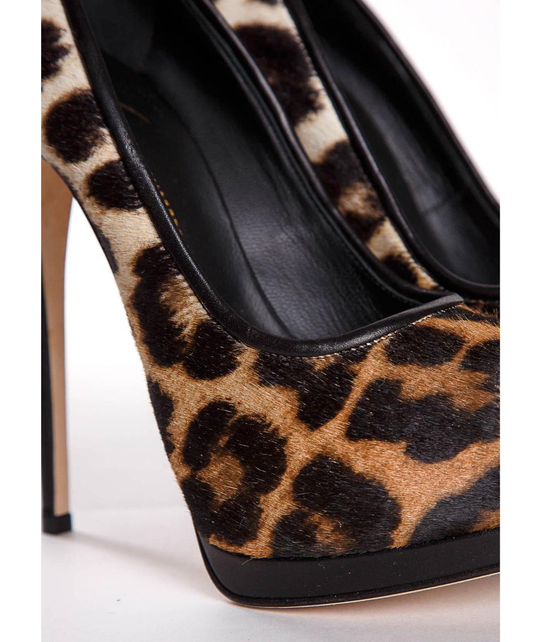 GIUSEPPE ZANOTTI DESIGN Коричневые кожаные туфли, фото 3