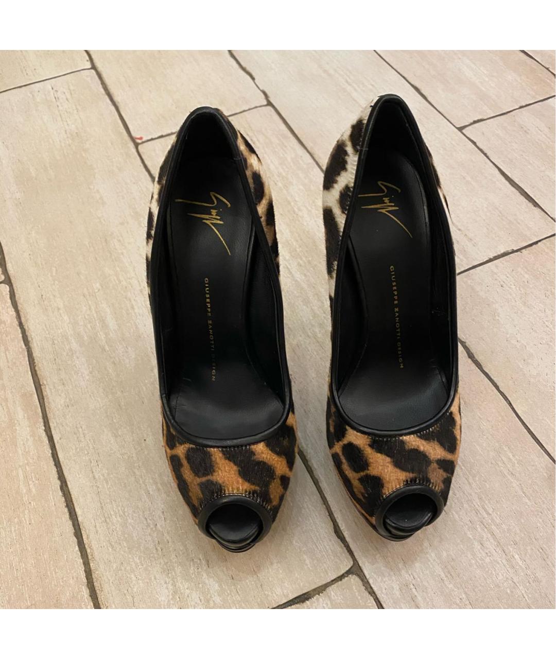 GIUSEPPE ZANOTTI DESIGN Коричневые кожаные туфли, фото 6