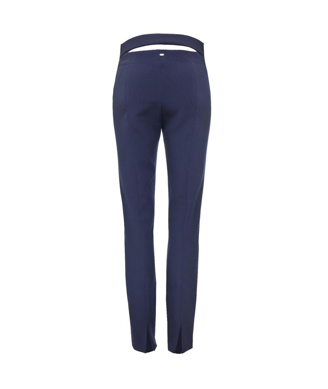 LIVIANA CONTI Темно-синие полиэстеровые брюки узкие, фото 2