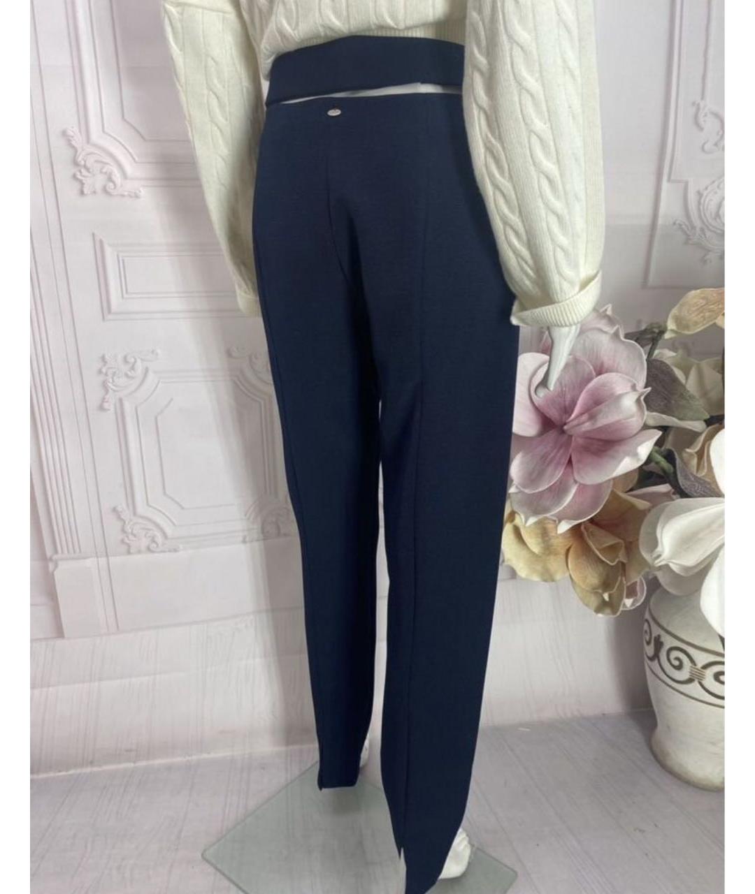 LIVIANA CONTI Темно-синие полиэстеровые брюки узкие, фото 8