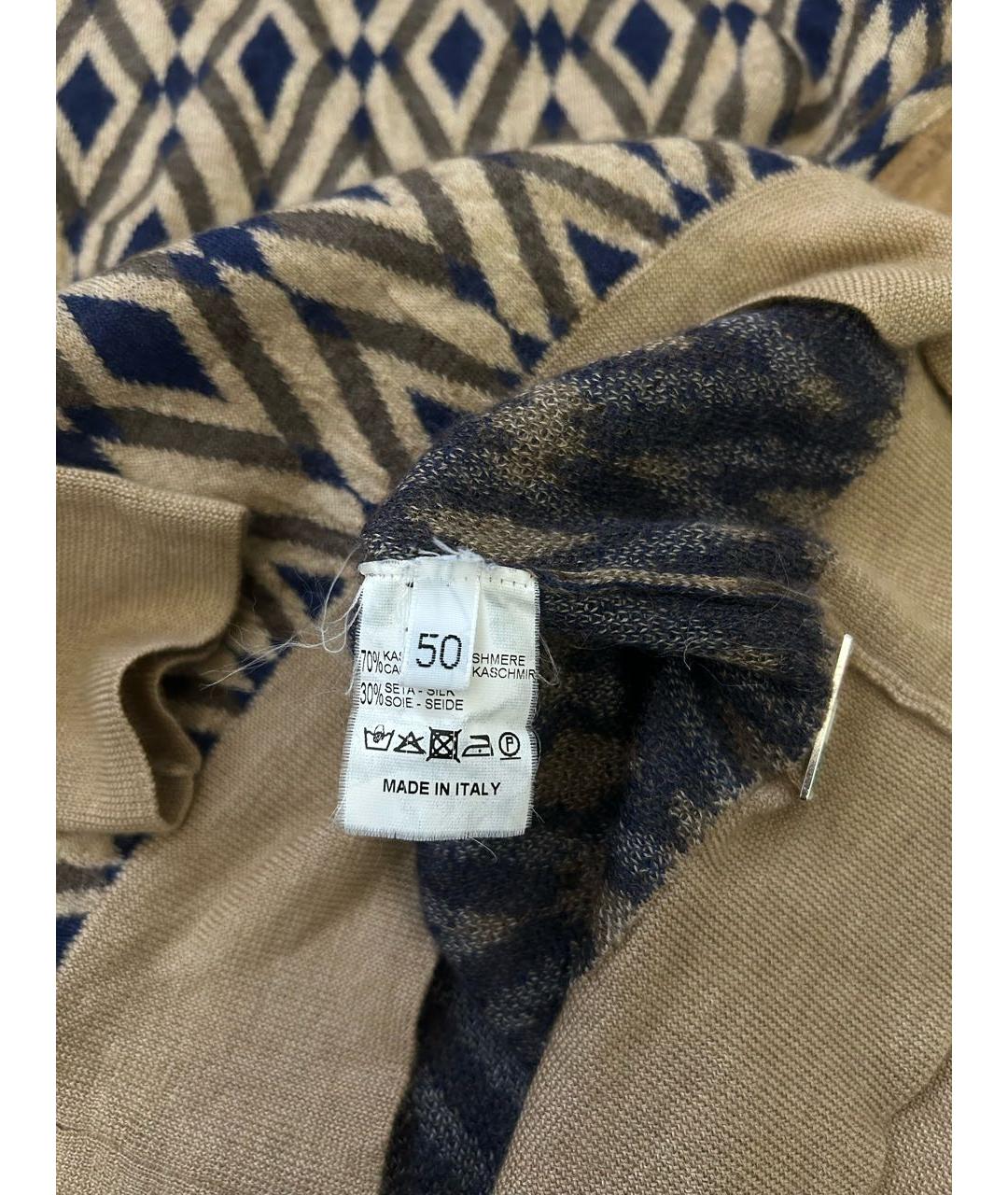 ANGELO GALASSO Коричневый кашемировый джемпер / свитер, фото 7